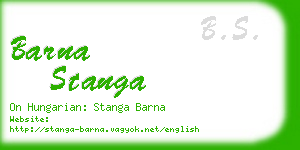 barna stanga business card